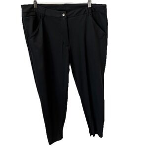 Calia Womens ankle‎ zip Pure Black golf style Performance Pants 16